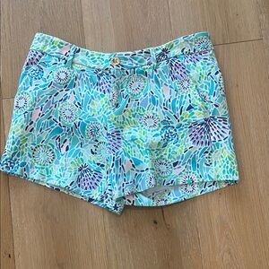 Lilly Pulitzer Blue and Green Patterned Shorts